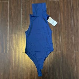 Zara navy blue turtle neck sleeveless bodysuit